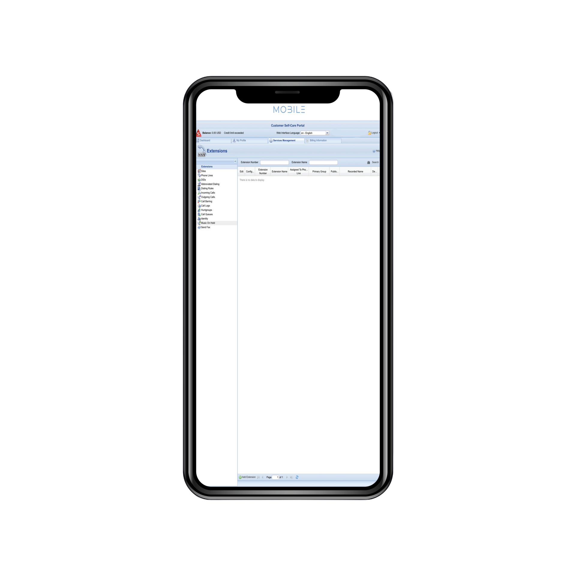 NXTL Mobile customers display on phone eSIM NXTL Mobile